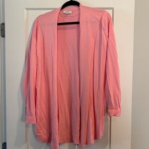 LOFT Light Pink Open-Front Cardigan